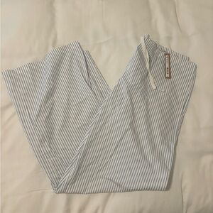 SKIMS White and Blue Wide Leg Pant